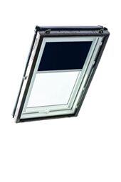 Original Roto Blackout Roller Blind ZRV Almost Complete Blackout Guide Rail Silver for Roto Roof Windows Series Designo R4/R7 and Classic 43/73 With Size 094/118 - 09/11 Blue