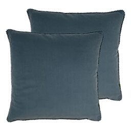 furn. Cosmo Twin Pack Polyester Filled Cushions, Blue, 45 x 45cm