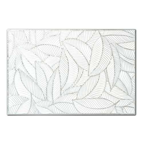 Zeller 27062 Place Mat Fern Plastic Silver Approx. 45 x 30 cm