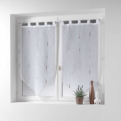 Douceur d'Intérieur Chenille Curtains Polyester Natural 2 x 70 x 240 cm x 2 Pair