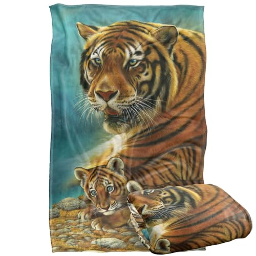 Jq Licensing - Rl-Jp Tiger And Cubs Silky Touch Super Soft Throw Blanket 91 x 147 Cm