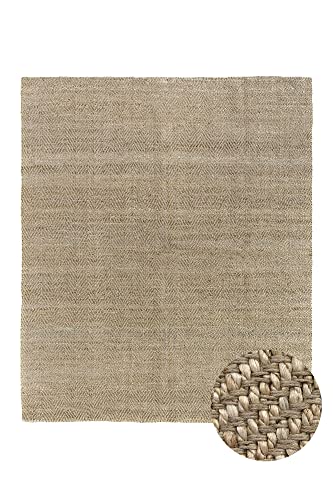 HAMID Alcazar Jute Rug - 100% Natural Fibre - Soft, Durable, Easy to Clean - Rectangular, Natural, 250 x 300 cm