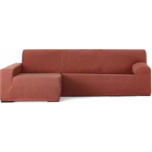 ECOMMERC3 Chaiselong - Universal and Versatile Long Left Arm Sofa Cover - Orange Chaiselong Protector Easy to Install for Back, Seat and Arms