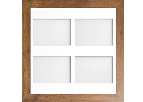 Frame Company Watson Rustic Multi-Aperture Photo Frame with Mount, 40x40cm for 7x5 (x4 landscape) * Choice of Frame Colour and Mount Design* NEW