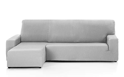 Martina Home - Sofa Cover with Chaise Longue, Alma Grey, Short Left Armrest, Length between 240-280 cm