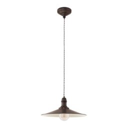 Eglo Pendant Light Stockbury, 1-Light Hanging Lamp Industrial, Vintage