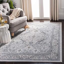 SAFAVIEH Traditional Rug for Living Room, Dining Room, Bedroom - Isabella Collection, Short Pile, in Light Grey and Cream, 122 X 183 cm