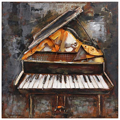 "Empire Art Direct Mixed Media Iron Hand Painted Dimensional Wall Art Ready to Hang, Metal, Magic Key, 32"" x 32"" x 3\"