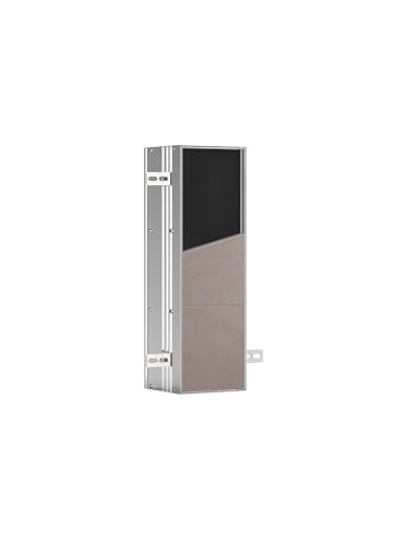 EMCO Asis Plus Toilet Brush Set Flush-Mounted Module, Space-Saving Storage Space Made Aluminium for Toilet Brush, Customisable with Toilet Brush Holder