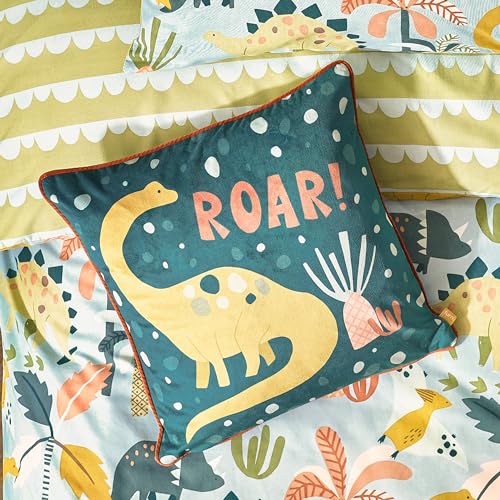 furn. little Roar Velvet Piped Cushion Cover, Teal