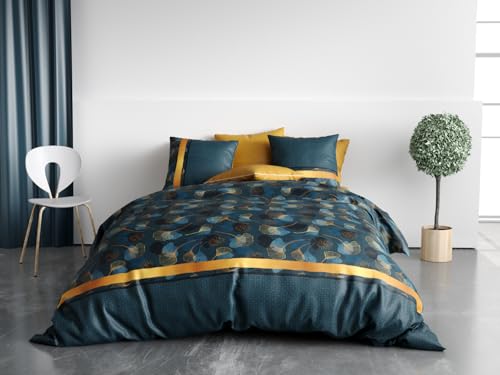 Ginko Duvet Cover 240 x 220 cm + 2 Pillowcases Cotton 57 Thread Count