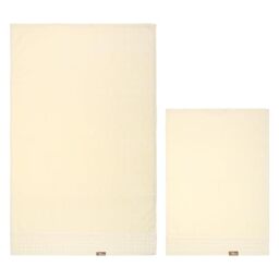 THUN Iconic Elengance Collection 100% Cotton Cream Towel Set of 2 40 x 60 cm 60 x 100 cm
