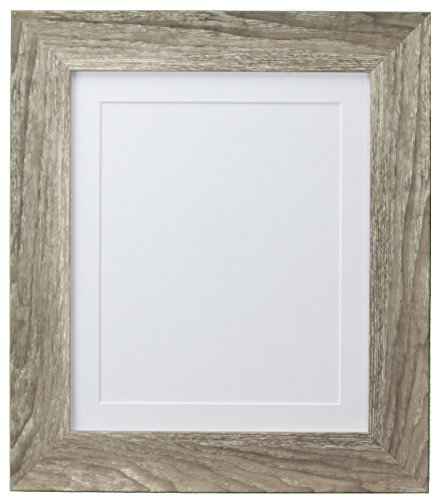 FRAMES BY POST Hygge Picture Photo Frame, Plastic Glass, Grey Ash with White Mount, 24 x 18 Inches Image Size 45 x 30 cm