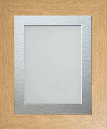 Frame Company Watson Beech Picture Photo Frame fitted with Perspex, A2 with Silver Mount for image size A3