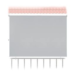 Relaxdays Vertical Awning, 140 x 180 cm, Outdoor Roller Blind for Balcony, Patio & Garden, Weatherproof, Sun Protection Roller Blind, Grey