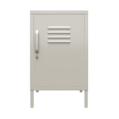 DHP Bradford Metal Locker End Table Taupe