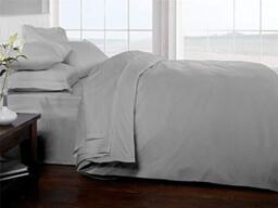 Brighton Hill 100% Egyptian Cotton Silver Pillowcase Pair Soft 200TC Bedding, 50x75cm