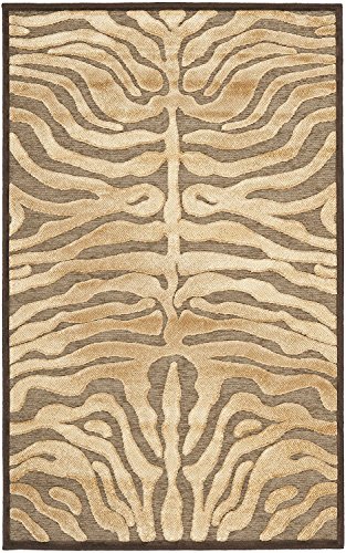 Safavieh Transitional Indoor Woven Rectangle Area Rug, Paradise Collection, PAR83, in Mocha, 79 X 122 cm for Living Room, Bedroom or Any Indoor Space