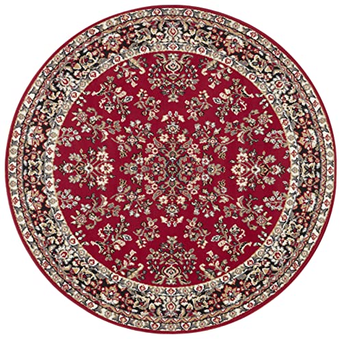 Hanse Home Design Short Pile Living Room Rug Oriental - Zabul Persian Look, Oriental Rug for Dining Room, Living Room, Bedroom - Red, 140 cm