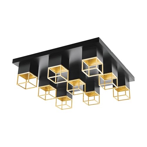 EGLO ceiling light Montebaldo, 9-Light Vintage Ceiling Lamp, Industrial