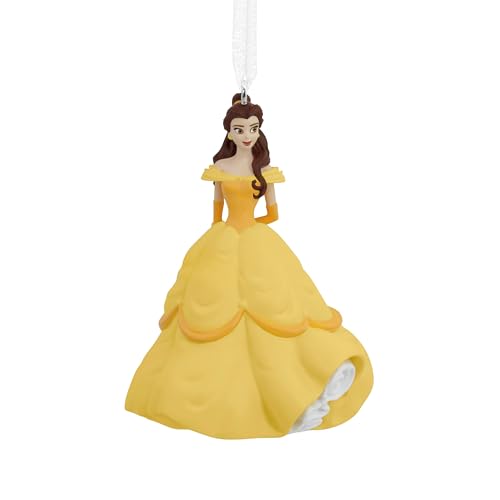 Hallmark Princess Belle Ornament, Beauty & the Beast, Disney, Yellow Dress, Hanging Decoration, Christmas, Birthday