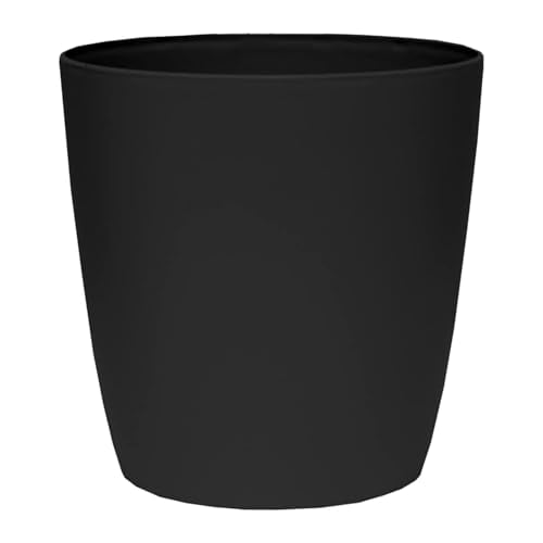 The HC Companies Inc Garden Planter, Black, 8 inch