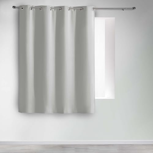 Douceur d'Intérieur Polyester - Curtains with Eyelets (140 x 180 cm), Ceramic, pearl, 135x1x180 cm