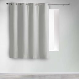 Douceur d'Intérieur Polyester - Curtains with Eyelets (140 x 180 cm), Ceramic, pearl, 135x1x180 cm