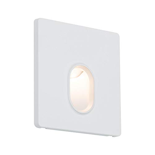 Paulmann 92922 LED recessed luminaire recessed Wall luminaire Rectangular incl. 1x1.7-watt recessed Spotlight White spot Plastic recessed lamp 2700 K