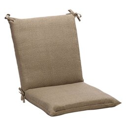 "Pillow Perfect Outdoor/Indoor Monti Chino Square Corner Chair Cushion, 36.5"" x 18"", TAN"