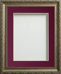 Frame Company Brompton Bronze 16x12 Photo Frame with Plum Mount for 13x9