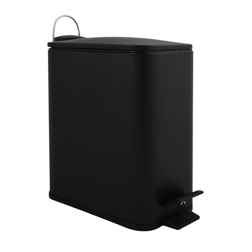 Spirella SP2495 Erik Trash Can, Plastic, Black