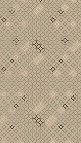 AG Design Brown Gold Ornamental Curtains for Living Room, Kitchen, Bedroom, Garden Shed, 140 x 245 cm, 1 Piece, FCS L 7593