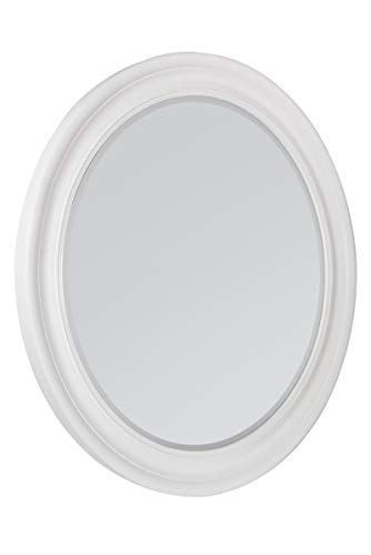 MirrorOutlet Melbury Large White Circular Bevelled Wall Mirror 96cm x 96cm