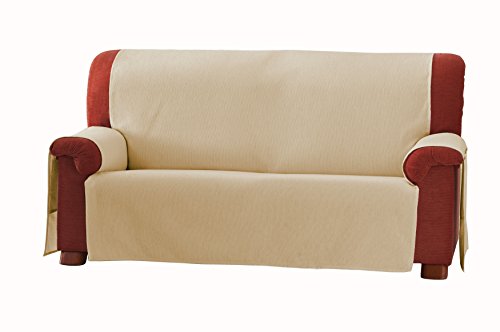 Eysa Zoco Non Elastic Sofa Cover, Chenille, Beige, 3 Seater, F2331931