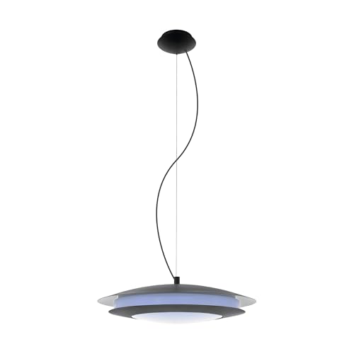 EGLO Moneva-C Pendant Light, Steel, 27 W, Diameter 48.5 cm, Black