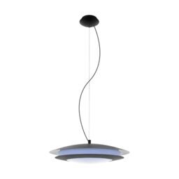 EGLO LED pendant lamp Moneva-C, dimmable dining table light, black steel
