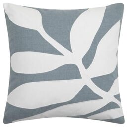 Voyage Maison Bodhi Feather Filled Cushion – 100% Cotton Abstract Leaf Appliqué Decorative Pillow (Seafoam - 50x50cm)