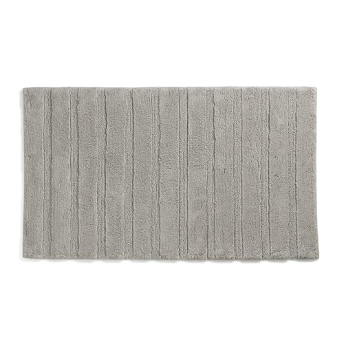 kela Megan 23586 Bath Mat 100 cm x 60 cm 100% Cotton Silver Grey Non-Slip Washable up to 30 °C Suitable for Underfloor Heating
