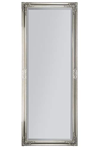 Large Full Length Leaner Classic Ornate Styled Silver Mirror 6ft x 2ft4 (180 x 70cm)