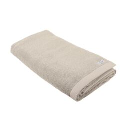 Tom Tailor Sauna Towel, 80 x 200 cm, 100% Cotton/Terry Towel, with Two Hangers and Label with Logo, Colour Bath Towel Beige (Sunny Sand)