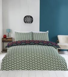 Rapport Home Jules Microfibre King Duvet Set - Reversible Floral Design, Luxuriously Soft & Non-Iron Easy Care Bedding Collection – Navy