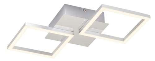 Briloner Leuchten LED swivel-mounted ceiling light, 12 watt, 1000 lumens, 3,000 kelvin, silver chrome coloured ceiling lamp, Chrom-silberfarbig
