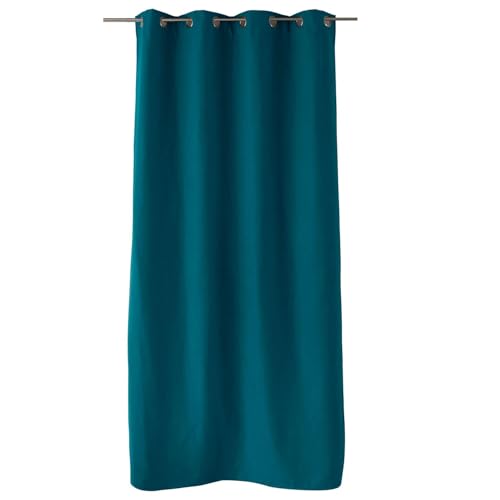 ED Enjoy Home - Curtain - Polyester - 135 x 240 cm - Duck Blue - Nordica Collection - Ready to Hang - Washable at 30 °C - For All Rooms - Bedding - Curtains