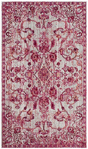 Safavieh Craft Art-Inspired Indoor Woven Rectangle Area Rug, Valencia Collection, VAL103, in Fuchsia / Multi, 91 X 152 cm for Living Room, Bedroom or Any Indoor Space