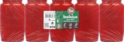 Bolsius Grave Light - Composition Light - Red - Pack of 5 - Long Burning Time 45 Hours - Funeral Candle & Memorial Candles - Clean Burning - Without Palm Oil