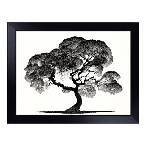 Lap Tray with Bean Bag Cushion, Entrancing Tree - Handmade in the UK, Raised Wooden Edge, Padded Cushion, Heat-Resistant Wipe-Clean Surface, for Meals, Laptops and Crafts