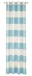 Deko Trends Savanna 6237094 50 Fabric White/türikis Eyelet Curtain 245 x 144 cm