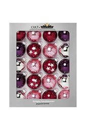 "HEITMANN DECO 2.25"" Glass Berry Christmas Tree Baubles"