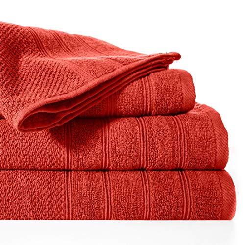 Eurofirany DESIGN91 100% Cotton Hand Towels Terry Towel Bath Towel Bathroom 50 x 90 cm Brick